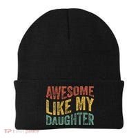 Awesome Like My Daughter Retro Dad Funny Fathers Beanie thumb 0