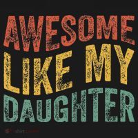 Awesome Like My Daughter Retro Dad Funny Fathers Women's Hoodie thumb 2