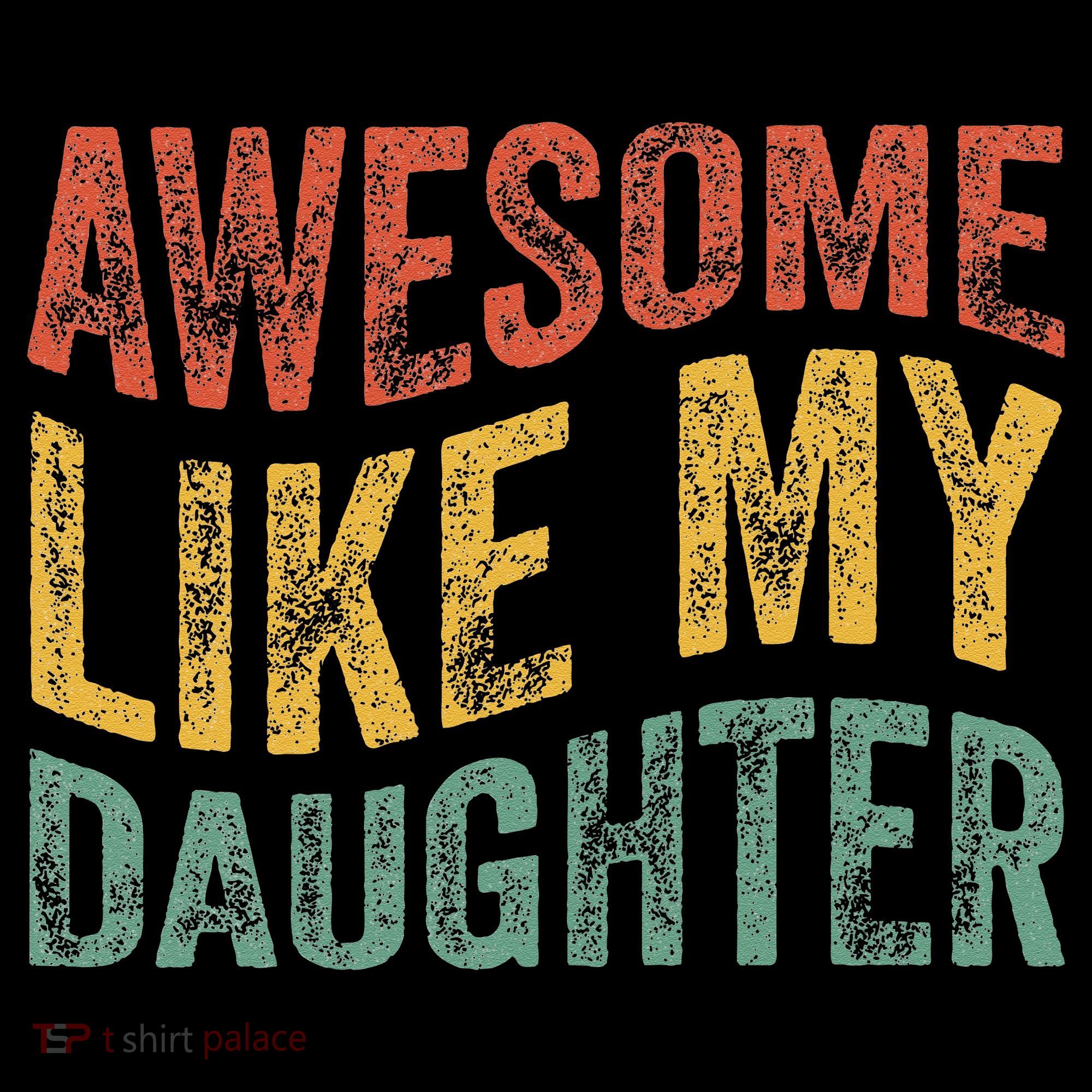 Awesome Like My Daughter Retro Dad Funny Fathers Women's Hoodie