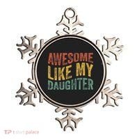 Awesome Like My Daughter Retro Dad Funny Fathers Ornament thumb 0