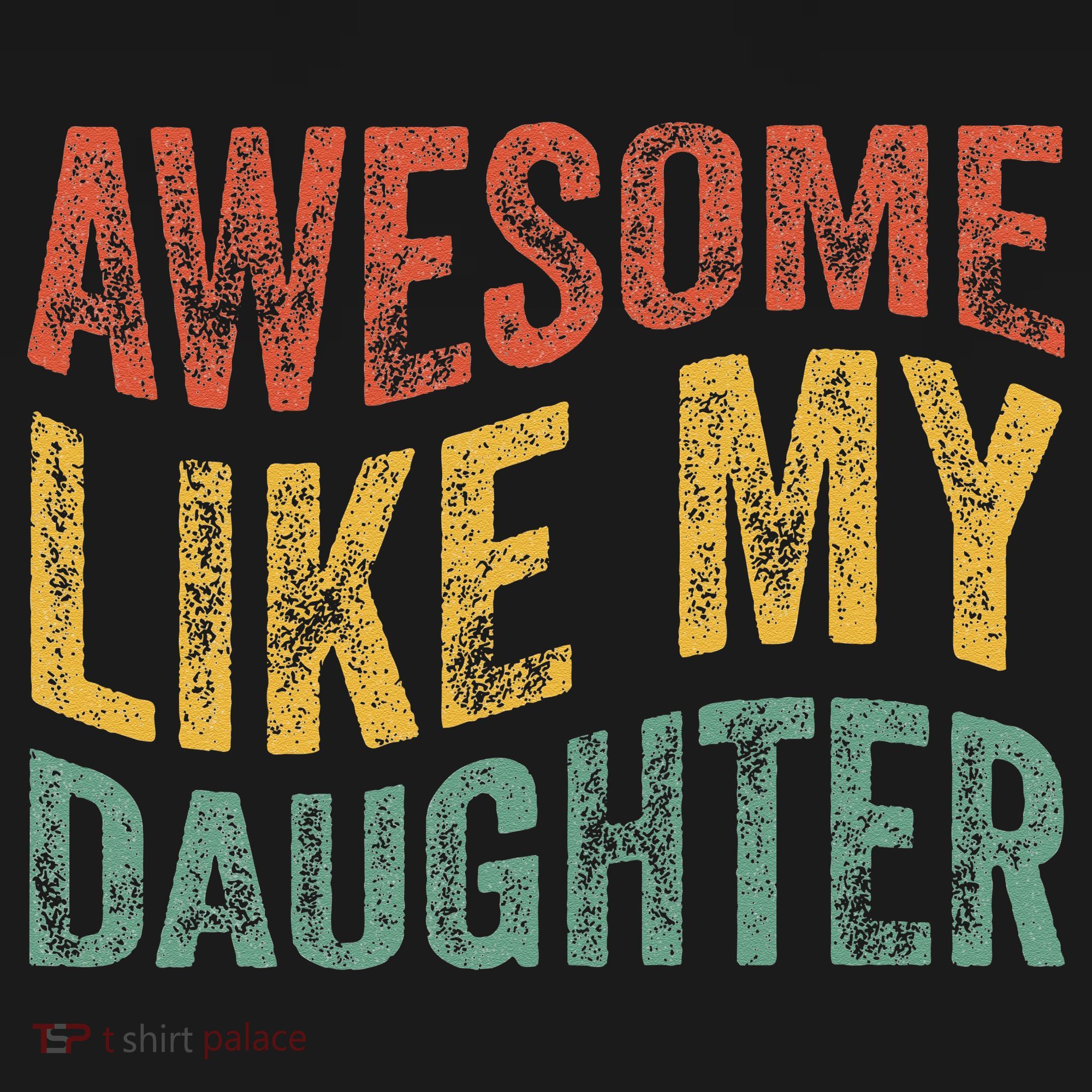 Awesome Like My Daughter Retro Dad Funny Fathers Cropped Pullover Crew