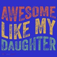 Awesome Like My Daughter Retro Dad Funny Fathers Mousepad thumb 1