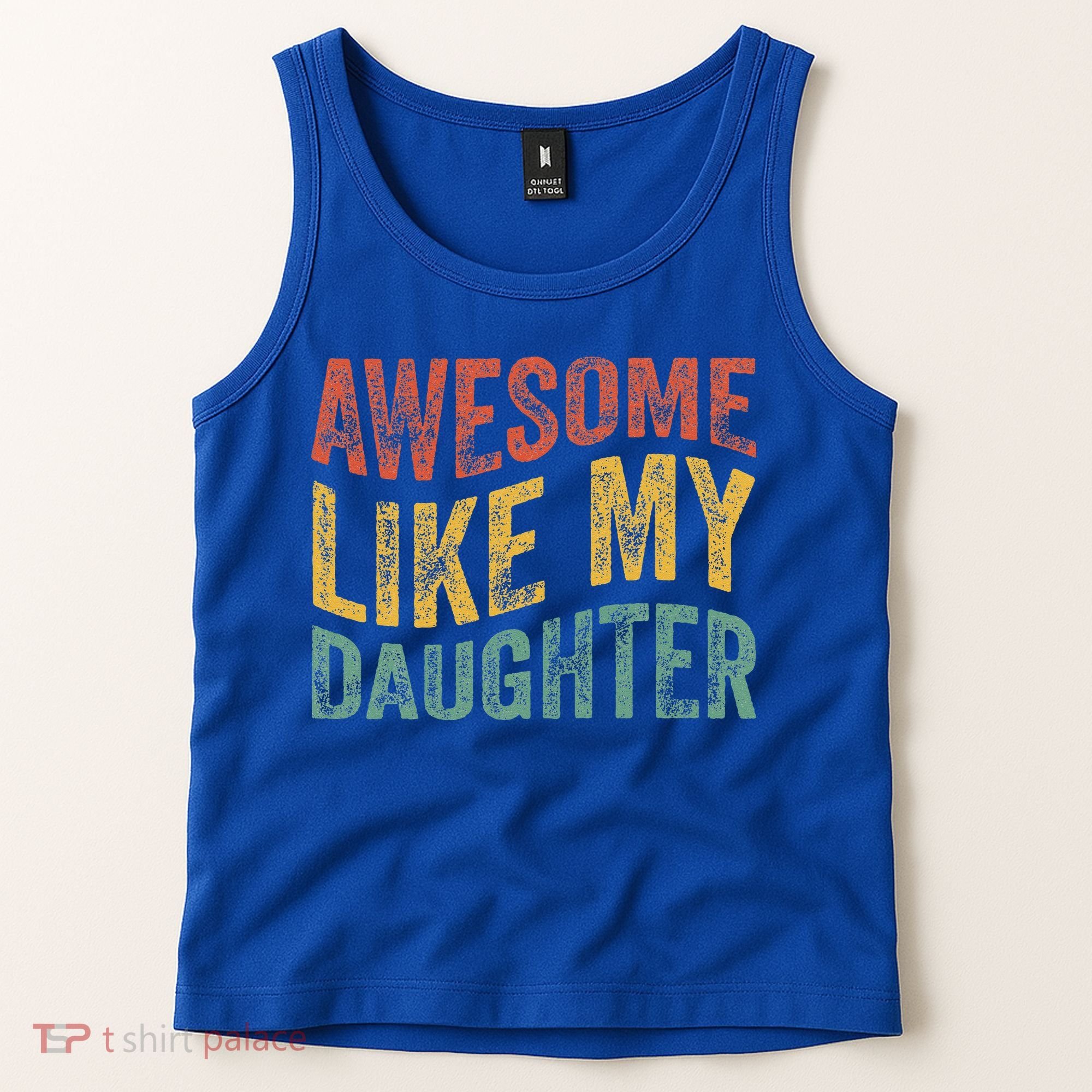 Awesome Like My Daughter Retro Dad Funny Fathers Tank Top