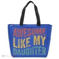 Awesome Like My Daughter Retro Dad Funny Fathers Tote Bag thumb 0