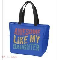 Awesome Like My Daughter Retro Dad Funny Fathers Tote Bag thumb 3