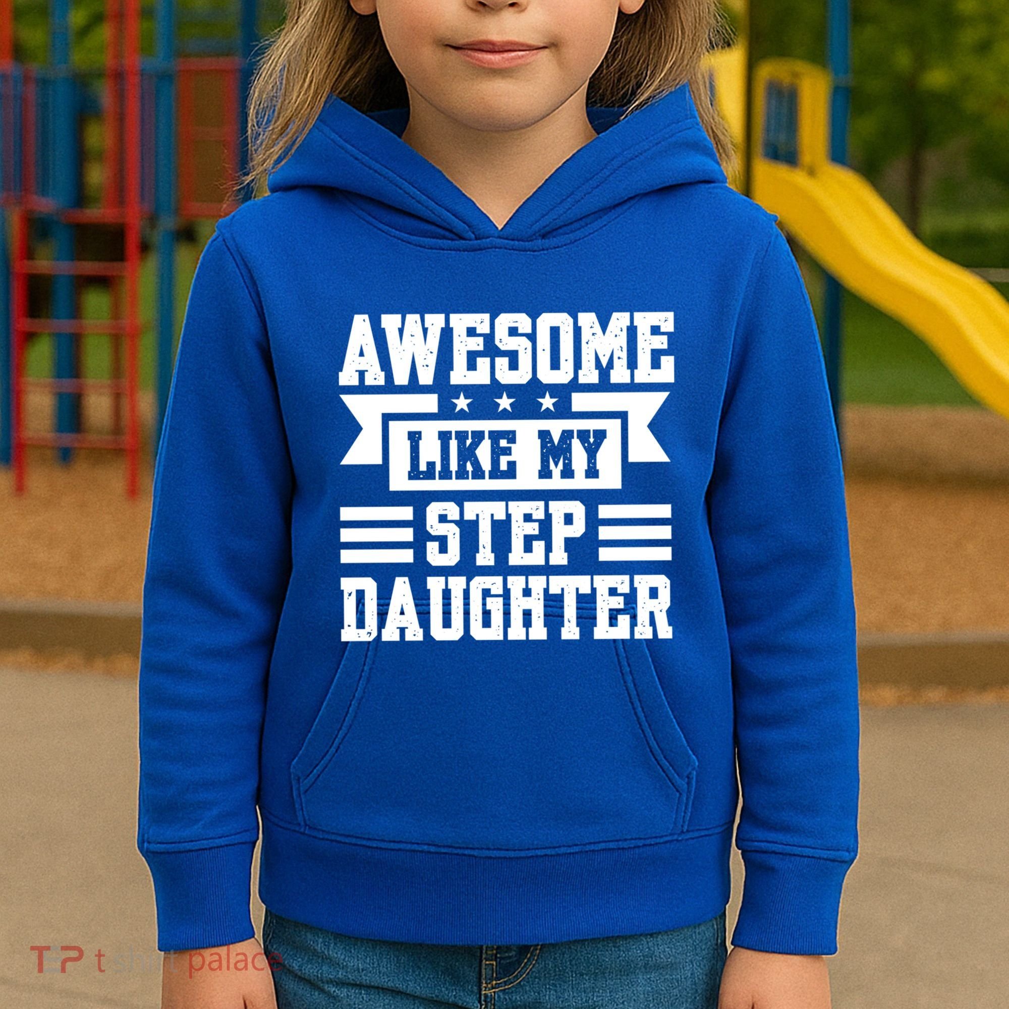 Awesome Like My Stepdaughter Bonus Dad Funny Gift Kids Hoodie