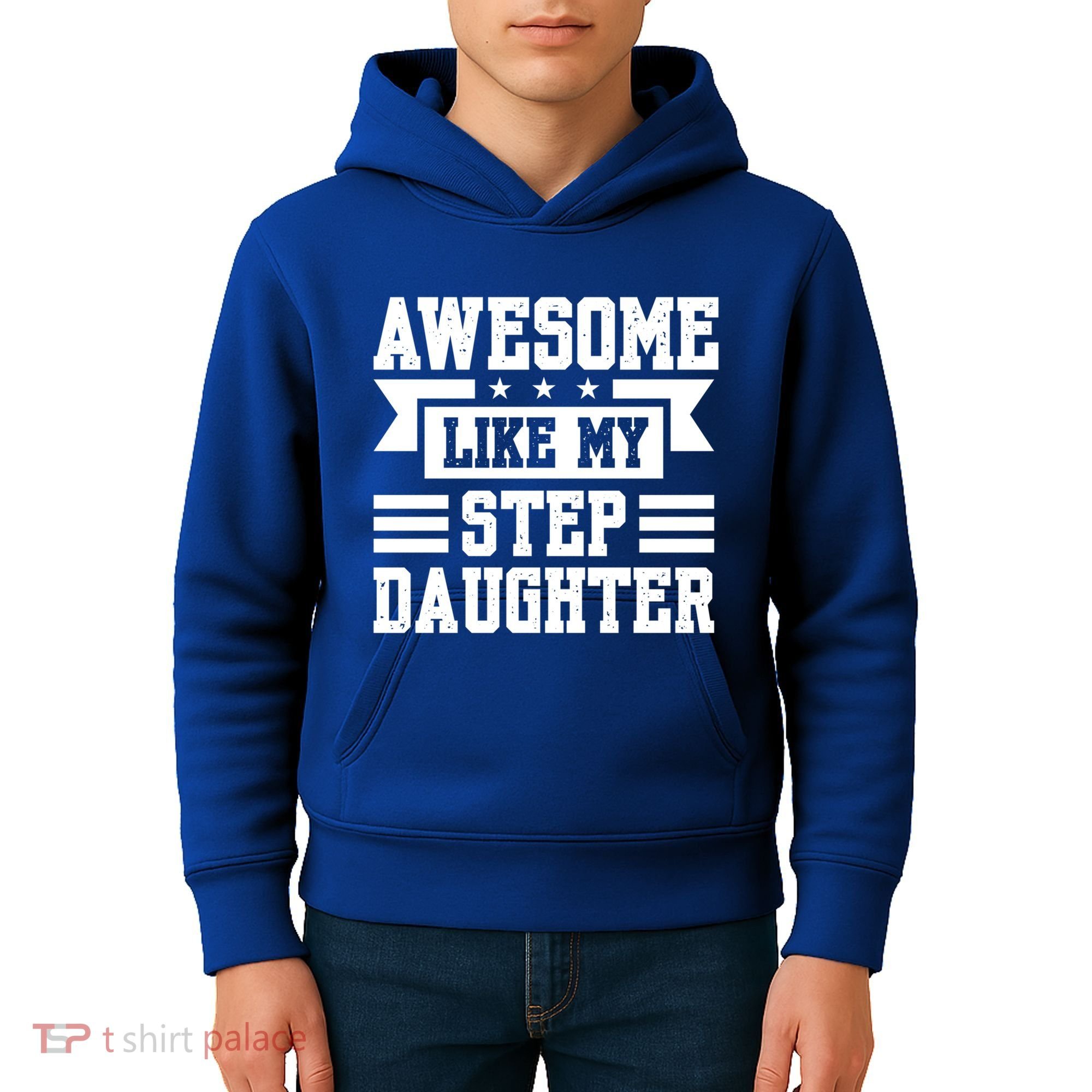 Awesome Like My Stepdaughter Bonus Dad Funny Gift Kids Hoodie