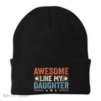 Awesome Like My Daughter Funny FatherS Day Dad Beanie thumb 0