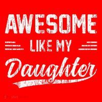 Awesome Like My Daughter Dad Funny Fathers Day Santa Hat thumb 1
