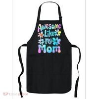 Awesome Like My Mom Mommy Groovy Graphic MotherS Day Apron thumb 0