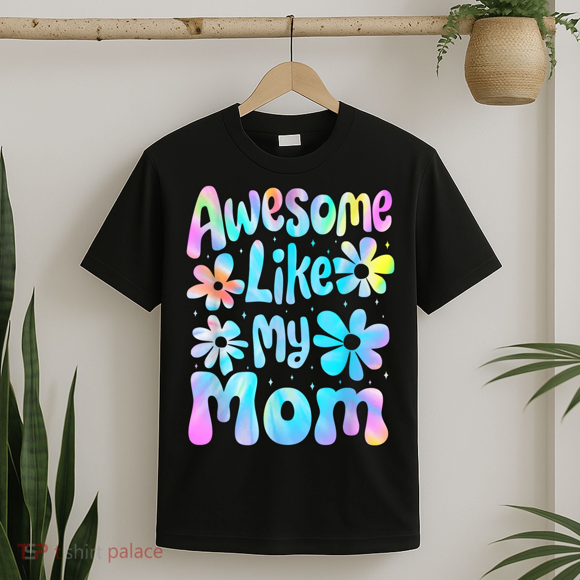 Awesome Like My Mom Mommy Groovy Graphic MotherS Day T-Shirt