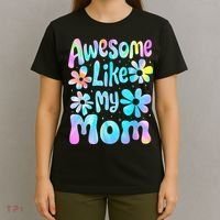 Awesome Like My Mom Mommy Groovy Graphic MotherS Day T-Shirt thumb 4