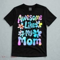 Awesome Like My Mom Mommy Groovy Graphic MotherS Day T-Shirt thumb 5