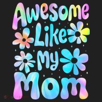 Awesome Like My Mom Mommy Groovy Graphic MotherS Day Beanie thumb 2