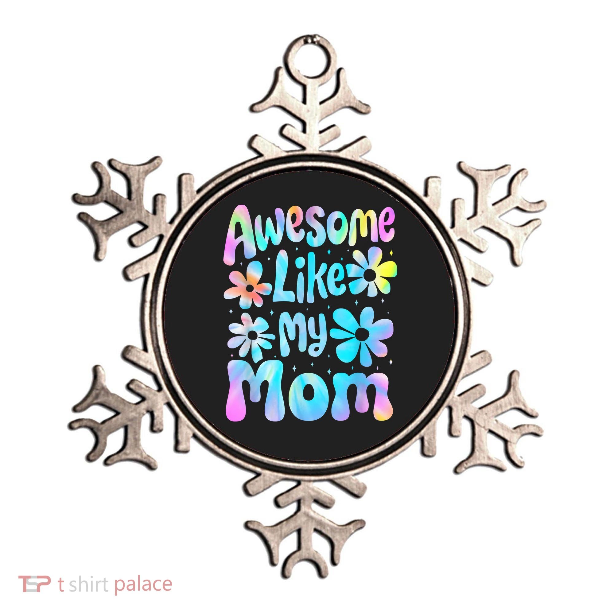 Awesome Like My Mom Mommy Groovy Graphic MotherS Day Ornament