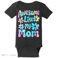 Awesome Like My Mom Mommy Groovy Graphic MotherS Day Baby Bodysuit thumb 0