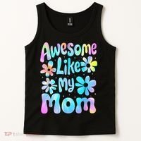 Awesome Like My Mom Mommy Groovy Graphic MotherS Day Tank Top thumb 2
