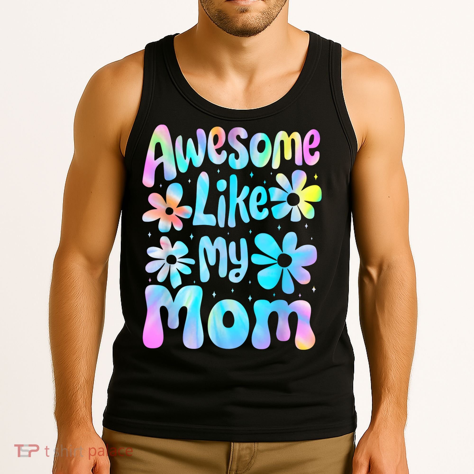 Awesome Like My Mom Mommy Groovy Graphic MotherS Day Tank Top