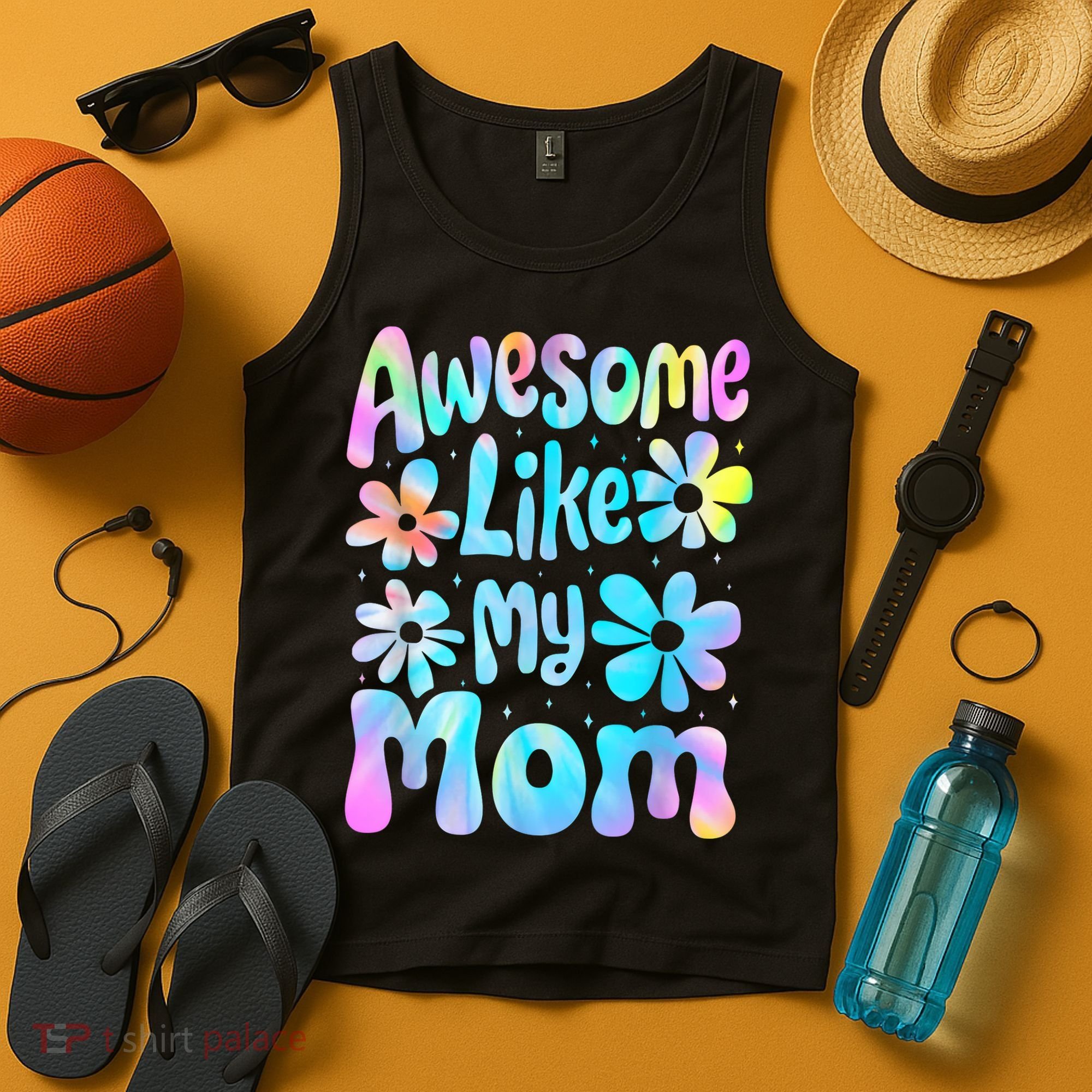 Awesome Like My Mom Mommy Groovy Graphic MotherS Day Tank Top