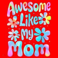 Awesome Like My Mom Mommy Groovy Graphic MotherS Day Santa Hat thumb 1