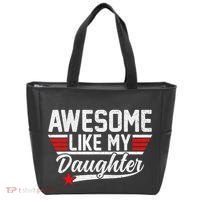Awesome Like My Daughter Funny Fathers Day Dad Tote Bag thumb 0