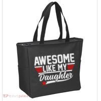 Awesome Like My Daughter Funny Fathers Day Dad Tote Bag thumb 2