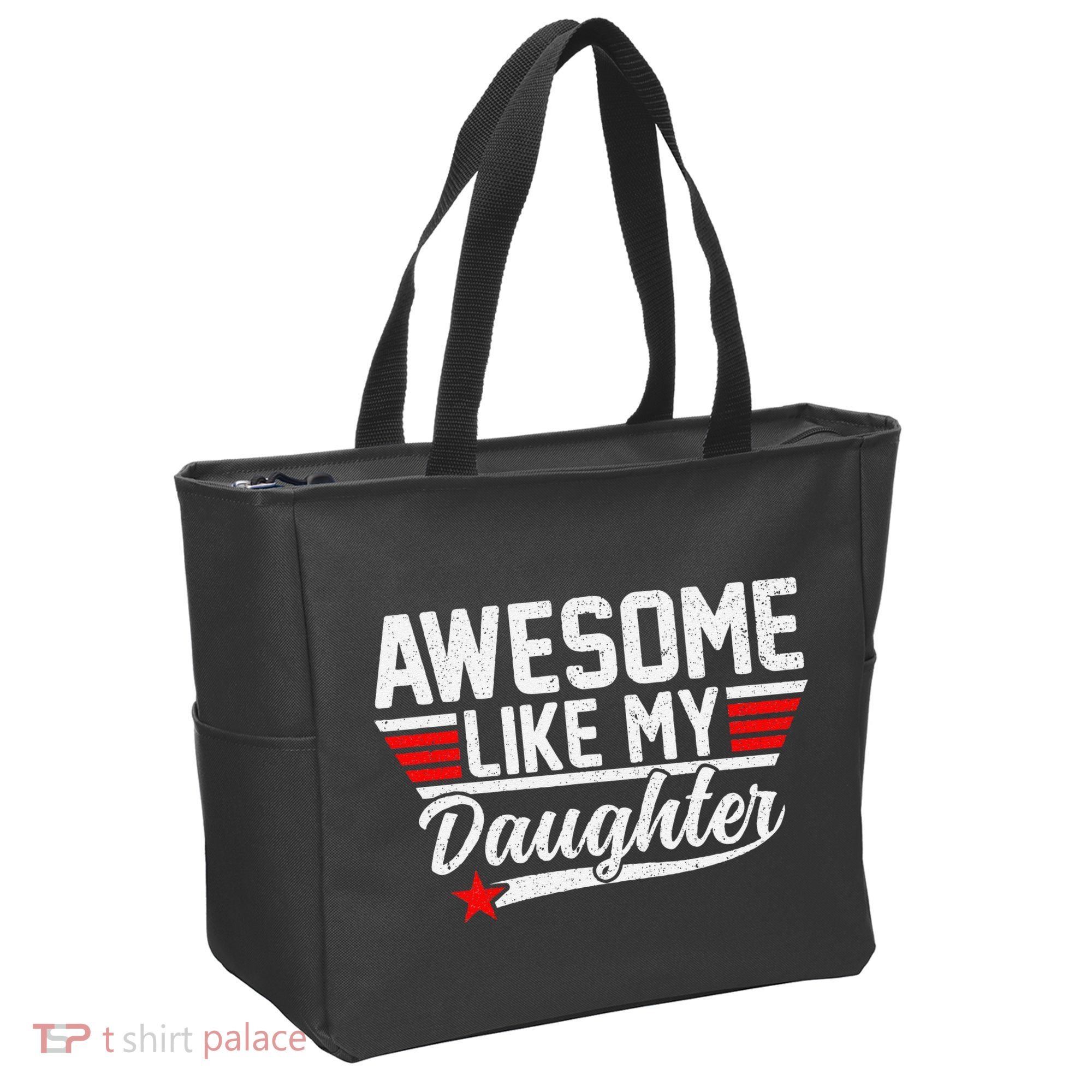 Awesome Like My Daughter Funny Fathers Day Dad Tote Bag