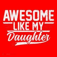 Awesome Like My Daughter Funny Fathers Day Dad Santa Hat thumb 1