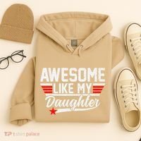 Awesome Like My Daughter Funny Fathers Day Dad Hoodie thumb 4