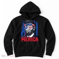 Abraham Lincoln Merica 4th Of July American Flag Hoodie thumb 0