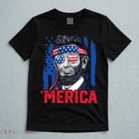 Abraham Lincoln Merica 4th Of July American Flag T-Shirt thumb 5
