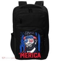 Abraham Lincoln Merica 4th Of July American Flag Impact Tech Backpack thumb 0