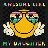 Awesome Like My Daughter Funny FatherS Day Dad Women's Hoodie thumb 2