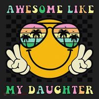 Awesome Like My Daughter Funny FatherS Day Dad Hat thumb 2