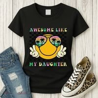 Awesome Like My Daughter Funny FatherS Day Dad Women's T-Shirt thumb 3