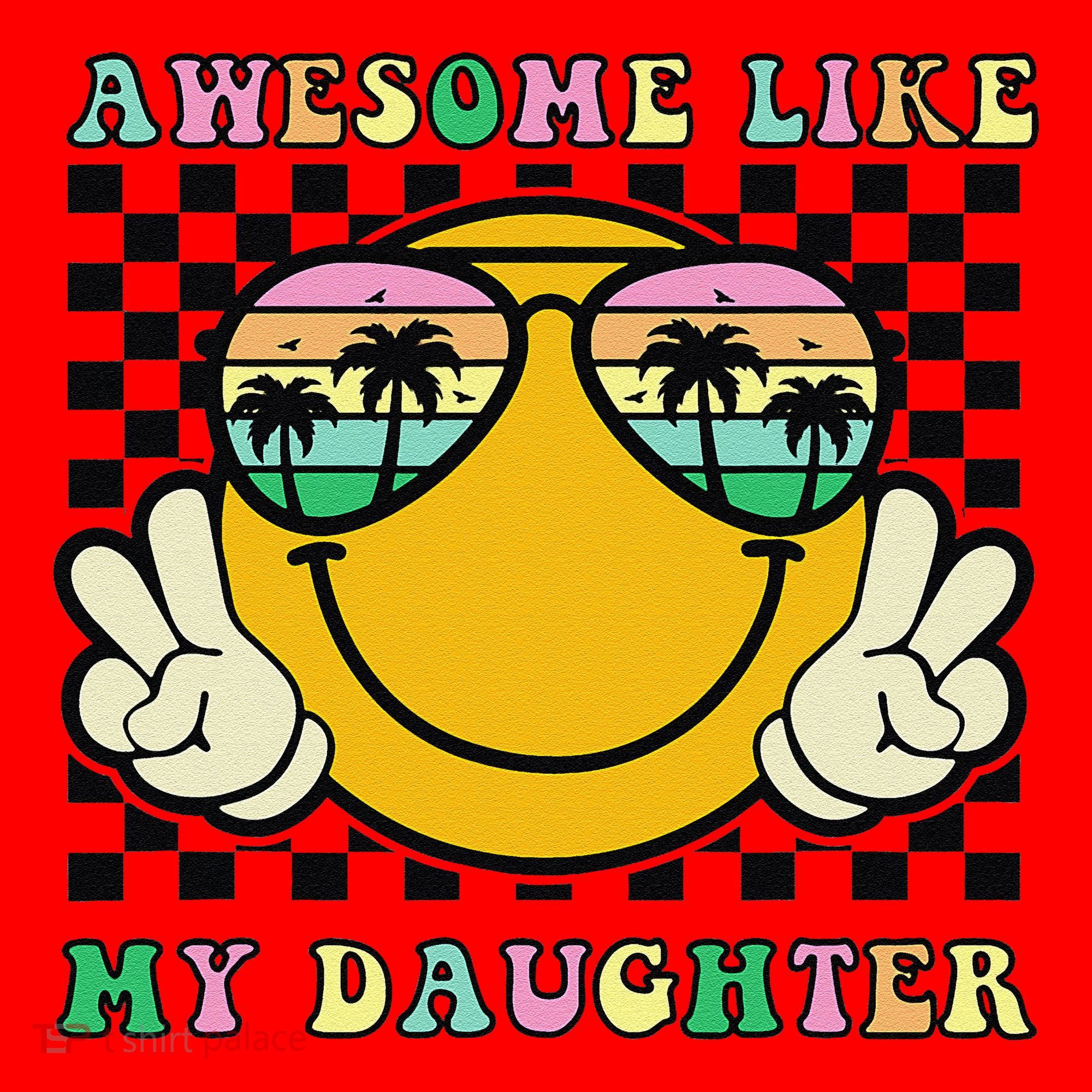 Awesome Like My Daughter Funny FatherS Day Dad Santa Hat