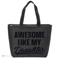 Awesome Like My Daughter Gift Funny FatherS Day Tote Bag thumb 0