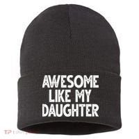 Awesome Like My Daughter Cute Gift Sustainable Knit Beanie thumb 0