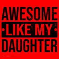 Awesome Like My Daughter Gift For Parents Santa Hat thumb 1