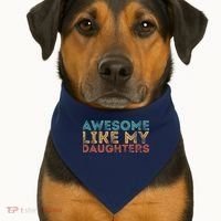 Awesome Like My Daughters USA-Made Doggie Bandana thumb 1