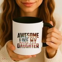 Awesome Like My Daughter 4th July Flag Proud Dad Fathers Day Coffee Mug thumb 3