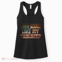 Awesome Like My Daughter 4th July Flag Proud Dad Fathers Day Women's Tank Top thumb 0