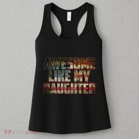Awesome Like My Daughter 4th July Flag Proud Dad Fathers Day Women's Tank Top thumb 3