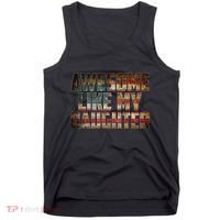 Awesome Like My Daughter 4th July Flag Proud Dad Fathers Day Tank Top thumb 0