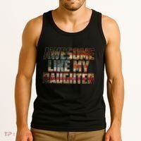 Awesome Like My Daughter 4th July Flag Proud Dad Fathers Day Tank Top thumb 3