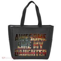 Awesome Like My Daughter 4th July Flag Proud Dad Fathers Day Tote Bag thumb 0