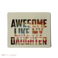 Awesome Like My Daughter 4th July Flag Proud Dad Fathers Day Mousepad thumb 0