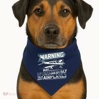 Airplane Lover Men Boy Kids Aviation Pilot USA-Made Doggie Bandana thumb 1