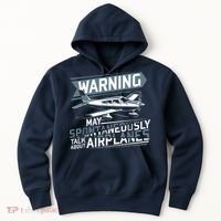 Airplane Lover Men Boy Kids Aviation Pilot Hoodie thumb 0