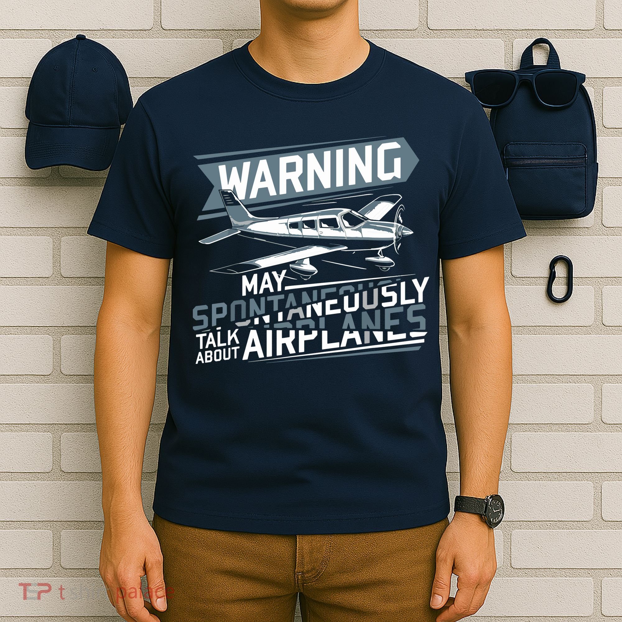 Airplane Lover Men Boy Kids Aviation Pilot T-Shirt